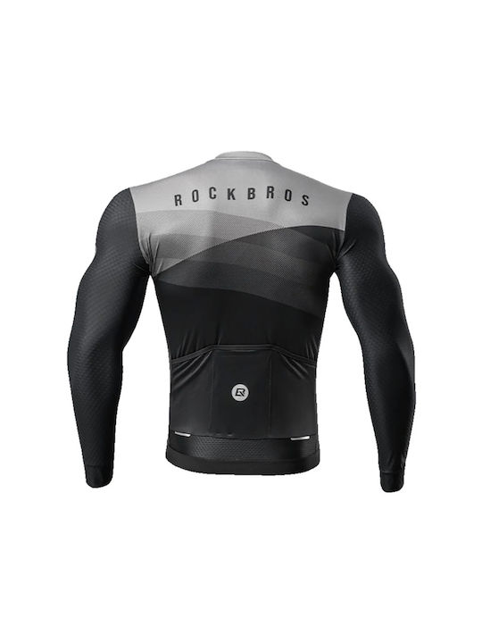 Rockbros Ανδρική Μακρυμάνικη Μπλούζα Ποδηλασίας Μαύρη