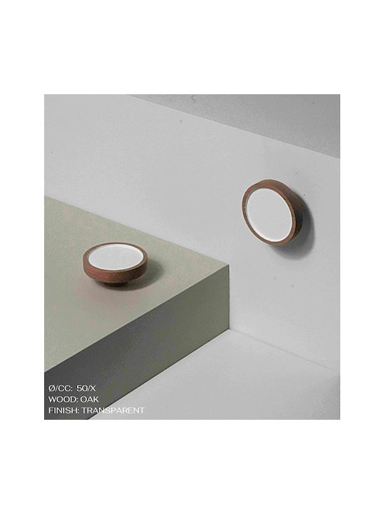 Finetto Πόμολο Επίπλου από Ξύλο Λευκο Φ30mm 273-UPR0480#30