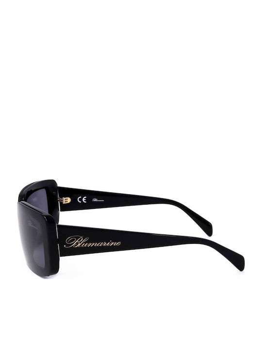 Blumarine Women's Sunglasses with Black Plastic Frame and Black Lens SBM782 700