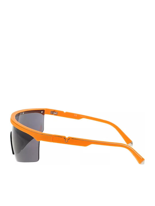 Police Unisex Sonnenbrille mit Orange Kunststoff Gestell und Gray Linse