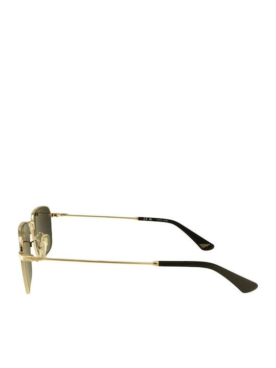 Police Unisex Sunglasses With Gray Metallic Frame And Blue Lens SPLR73 0302