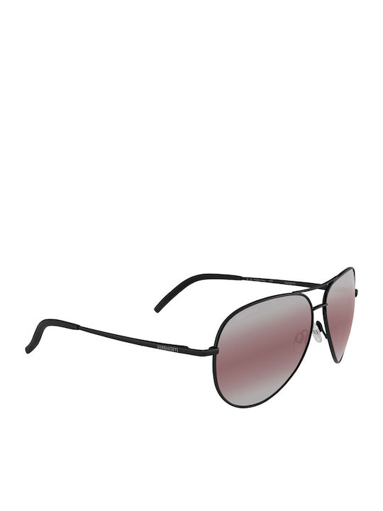 Serengeti Black Sunglasses With Metallic Frame Serengeti Black Sunglasses With Metallic Frame