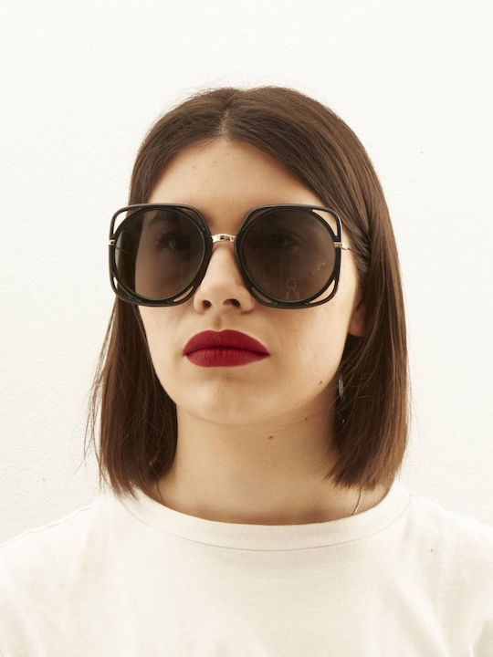 Dior Direction Women's Sunglasses with Black Plastic Frame and Black Lens