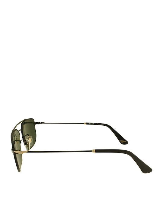 Police Origins Lite Male Sunglasses with Black Frame and Green Lens PLU66 0305