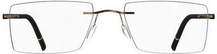 Silhouette Herren Metallisches Brillengestell aus Titanium Gold SILH5567/MB-7630-55/19/145