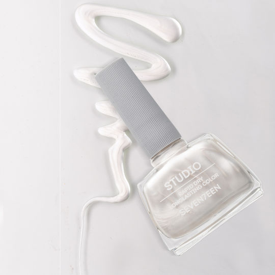Seventeen Studio Rapid Dry Lasting Color Гланцов Лак За Нокти Бързо Съхнещ Бял 02 12ml