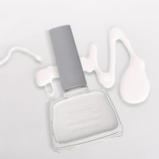 Seventeen Studio Rapid Dry Lasting Colour Glossy Nail Polish Quick Dry White 04 12ml