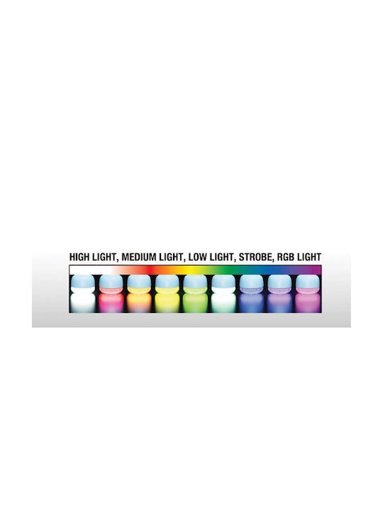 DP Craft Pendant Ceiling Light White LED with Multicolor RGB Lighting with Crystals 14x10cm