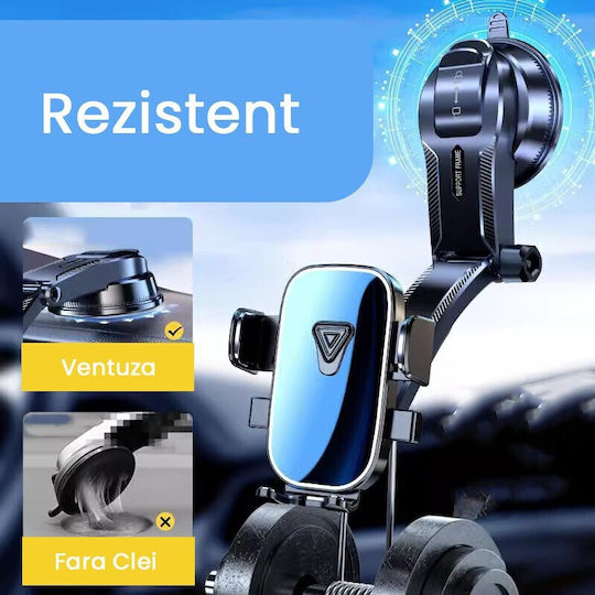 Alista Home Suport Auto Pentru Telefon Mobil 4.7" - 7" Cu Cârlige Reglabile Albastru