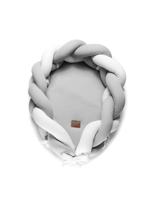 Beboulino Βρεφικό Μαξιλάρι Φωλιά White Grey 53x75εκ.