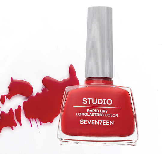 Seventeen Studio Rapid Dry Lasting Color Luciu Oja Uscare Rapidă Roșu 20 12ml