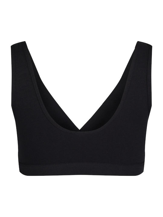 Italian Fashion Bumbac Sutien de maternitate și alăptare cu Clips Negru