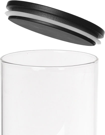 Orion Vază Pentru Cafea / Paste Cu Capac Sticlă Neagră 450ml