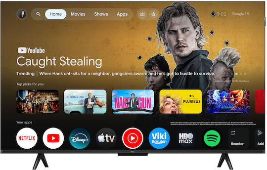 TCL Smart Τηλεόραση 43" 4K UHD QLED P7L HDR (2026) 43P7L