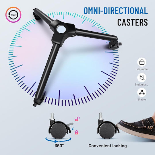 Cahaya Cy0332 Suport Multifuncțional Portabil Pentru Proiector Video Roți Omnidirecționale Reglabil Trepied De Pardoseală Laptop Cameră Proiecții Exterioare