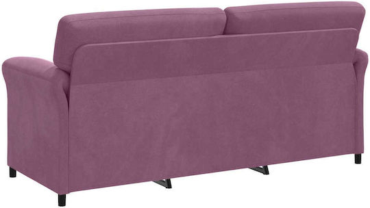 Three-Seater Velvet Purple Couch 198x83x95 cm