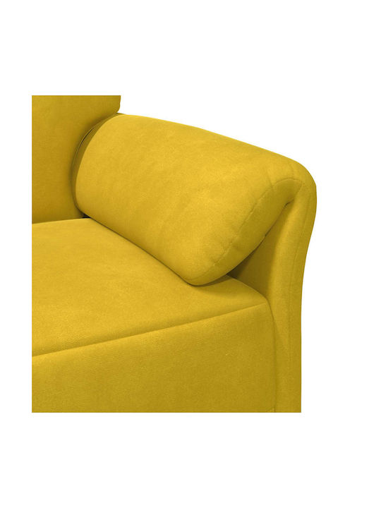 Canapea Cu Două Locuri Catifea Galbenă 138x83x95cm