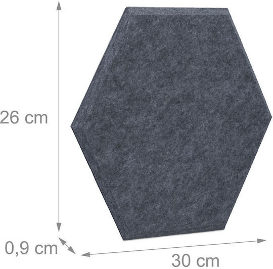 Panouri Decorative 3D Gri 26x30x0.9cm 6 Bucăți