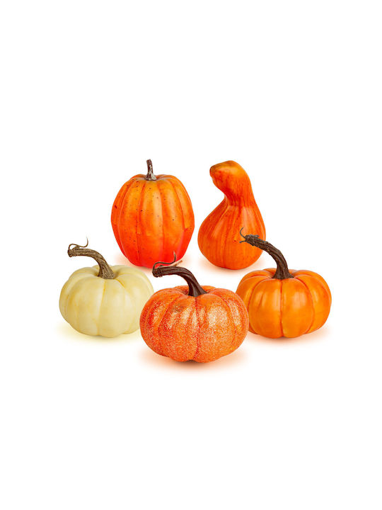 Autumn Pumpkin Decoration 10x8 Cm 6 Models Warm Colors Orange Red White