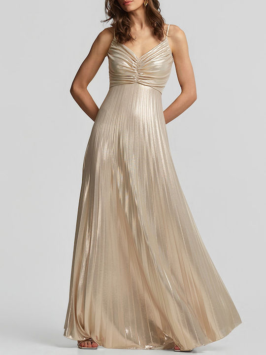 Summer Maxi Dress for Wedding and Christening Gold