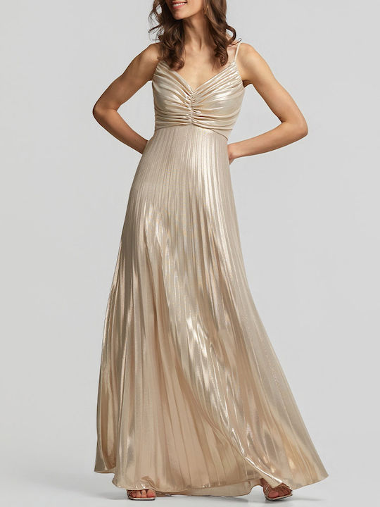 Summer Maxi Dress for Wedding and Christening Gold