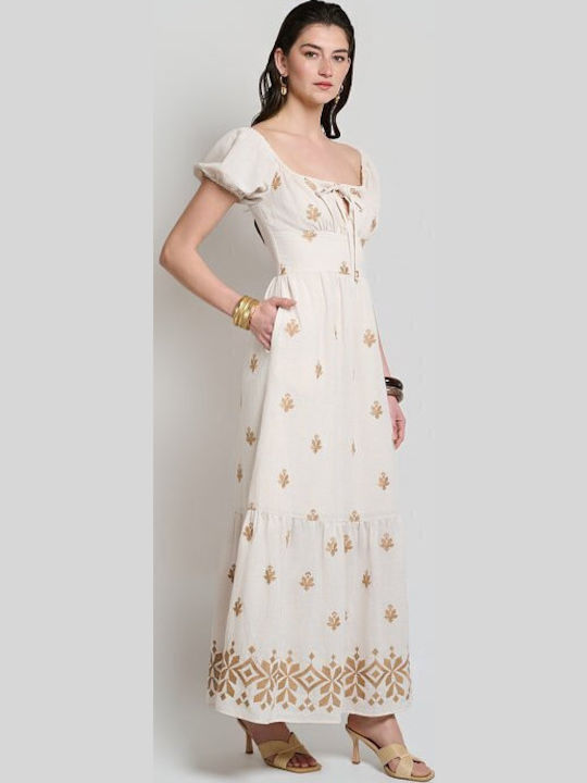 Rochie Maxi de Vară Ecru