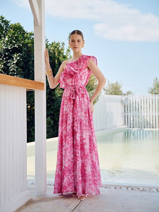 Summer Maxi Dress for Wedding / Christening Fuchsia