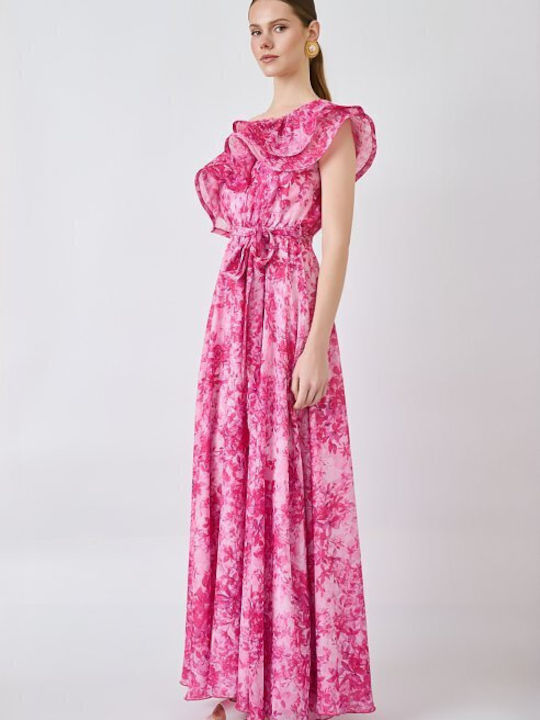 Summer Maxi Dress for Wedding / Christening Fuchsia