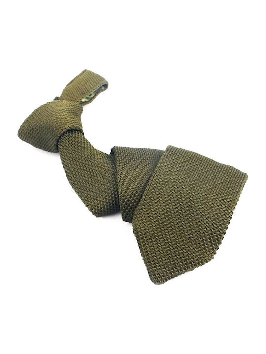 Martin & Co Men's Synthetic Knitted Tie In Khaki Colour