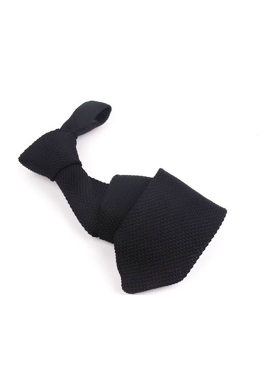 Martin & Co Men's Synthetic Knitted Tie In Black Color