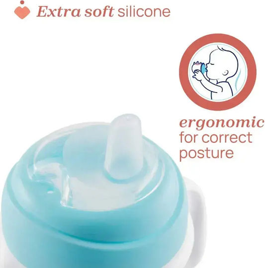 Chicco Transition Εκπαιδευτικό Μπιμπερό Σιλικόνης με Λαβές Μπεζ για 4m+ 200ml