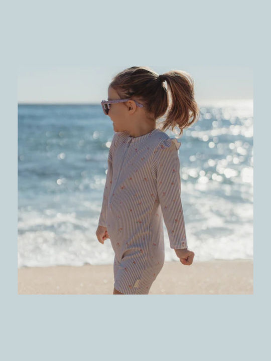 Little Dutch Kids Swimwear One-Piece with Long Sleeve Purple
