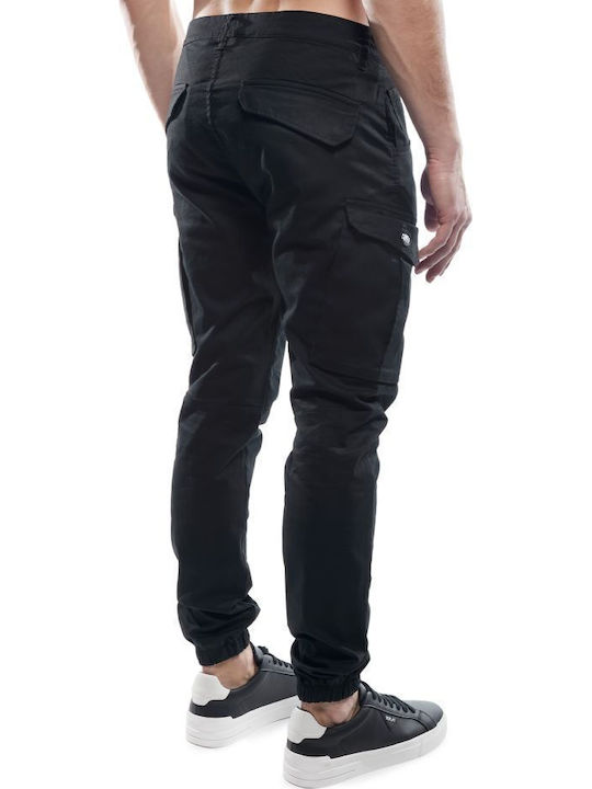Cover Cargo Trousers in Tapered Leg Black