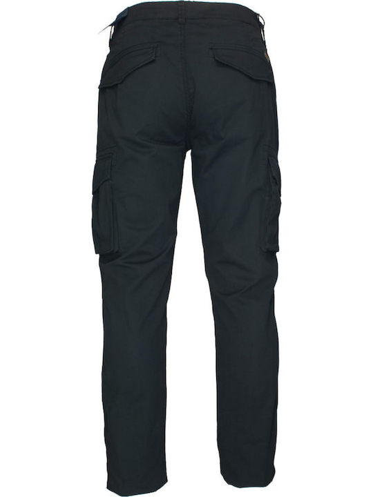 Pantaloni Cargo cu Croială Regular Negru