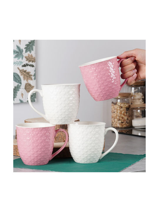 Orion Keramiktasse Rosa 580ml 4 Stück