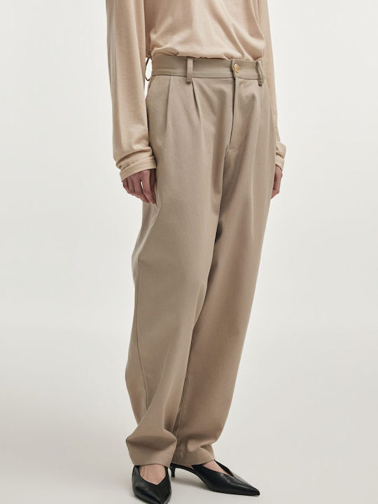 Pantalon Dama Tesatura Greige