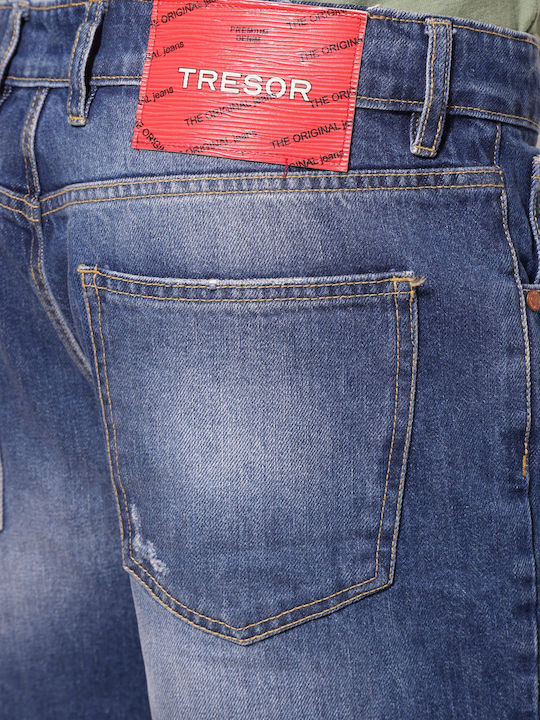 Pantaloni Scurți Bărbați Denim Albastru Jean