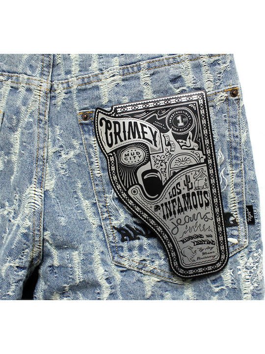 Men's Denim Blue Washed Shorts