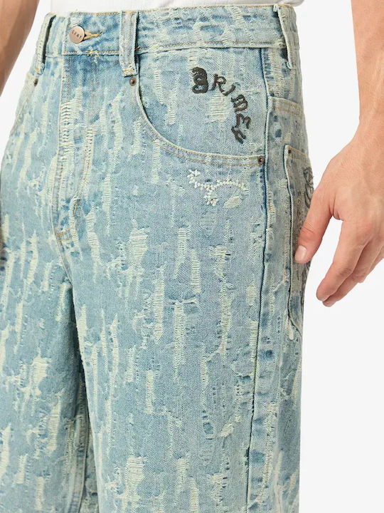 Men's Denim Blue Washed Shorts
