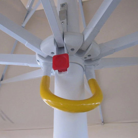 Umbrelă Profesională Pătrată Din Aluminiu Ecru 3x3xÎnălțime 3.5m
