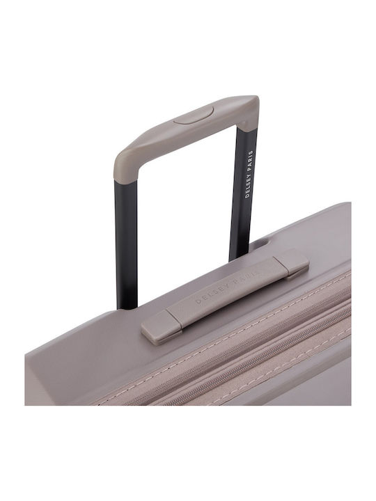 Delsey Lutece Μεγάλη Βαλίτσα Ταξιδίου Σκληρή Beige Ύψους 76εκ.