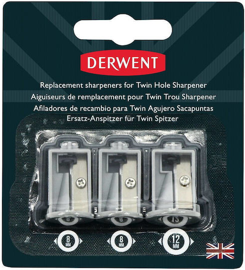 Derwent Електрическа Острилка Сива 3 Бройки