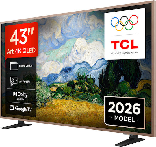 TCL Smart TV 43" 4K UHD QD-Mini LED A400 Pro Art HDR (2026) 43A400 Pro