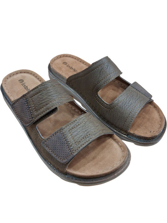 Leather Men's Sandals In Brown Colour