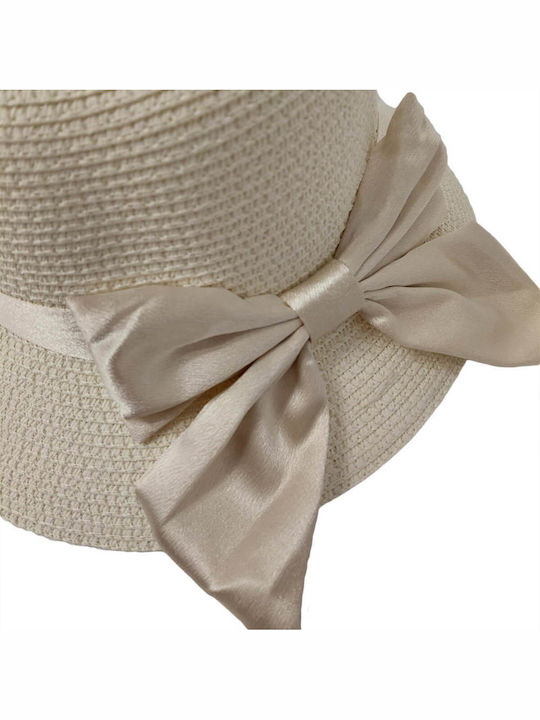 Linda Women's Wicker Fedora Hat Beige