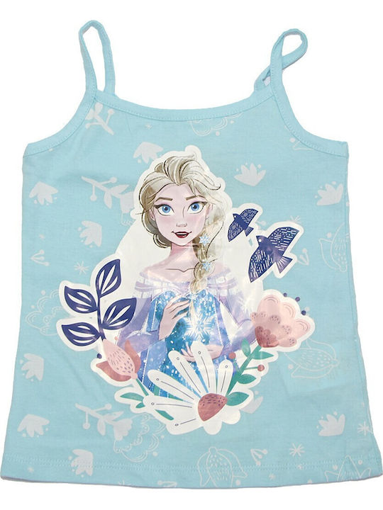 Disney Παιδική Πιτζάμα Καλοκαιρινή Σιέλ Frozen Disney Παιδική Πιτζάμα Καλοκαιρινή Σιέλ Frozen