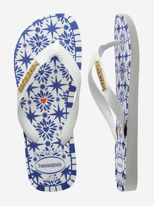 Top Flip Flops in White Colour