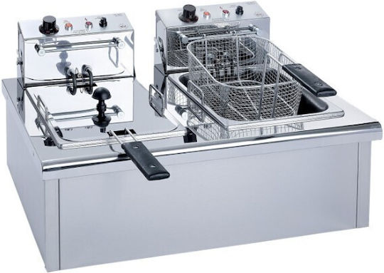 M&M equipment Friteuză Electrică Dublă cu Capacitate de 2x7l
