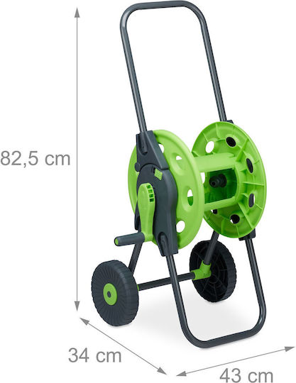 Relaxdays Wheeled Garden Hose Box for Hose Up to 45m