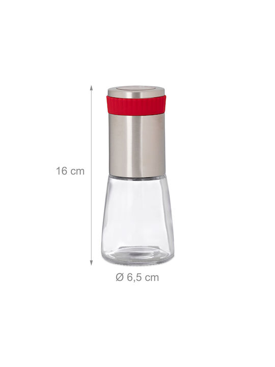 Relaxdays Râșniță Manuală de Condimente Inox în Culoare Gri 6.5cm